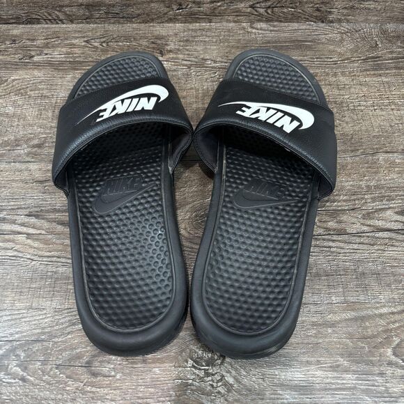 Nike Benassi JDI Slide Shoes Men\'s 13 Black Sandals Comfort Pool 343880-090 main image 6